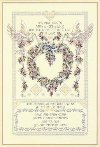 Janlynn Cross Stitch Kit Platinum Collection Kreuzstich-Set Wedding Doves, gezählt, Baumwolle, Mehrfarbig, 1 Janlynn Cross Stitch Kit Platinum Collection Kreuzstich-Set Wedding Doves, gezählt, Baumwolle, Mehrfarbig, 1 von Janlynn