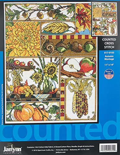 Janlynn Counted Cross Stitch Kit 11"X14"-Autumn Montage Count Herbstmontage, Baumwolle, 27,9 x 35,6 cm, 14 Stück, 11 inch Janlynn Counted Cross Stitch Kit 11"X14"-Autumn Montage Count Herbstmontage, Baumwolle, 27,9 x 35,6 cm, 14 Stück, 11 inch von Janlynn