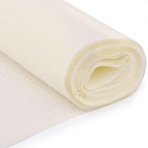 Krepppapier,Krepppapier Bunt 4 Stück, 13 Farben, 50 x 250 cm, farbige Krepppapierrolle, Origami-Krepppapier, gefältelt, Bastelpapier, DIY, Blumen, Dekoration, Geschenkpapier(Beige) von Janmobrian