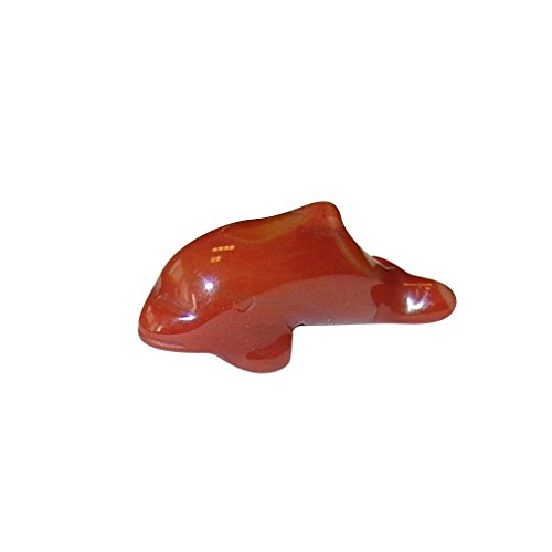 Carneol - Achat Delfin ca. 40 x 12,5 mm Edelstein, Glücksbringer Carneol - Achat Delfin ca. 40 x 12,5 mm Edelstein, Glücksbringer von Janni-Shop-Figuren