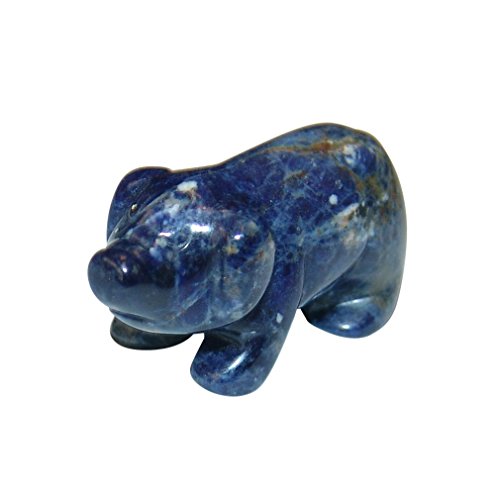 Sodalith Schwein - Glücksschwein ca. 40 x 20 mm Edelstein, Glücksbringer Sodalith Schwein - Glücksschwein ca. 40 x 20 mm Edelstein, Glücksbringer von Janni-Shop-Figuren