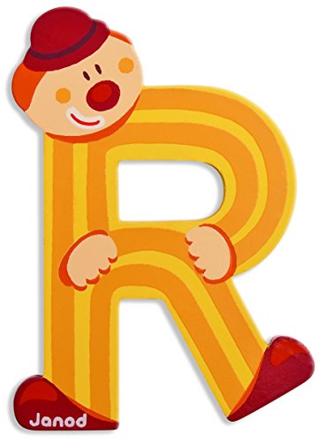 Janod J04559 R B004XS8HR8 Wooden Clown Letter, Multicolour Janod J04559 R B004XS8HR8 Wooden Clown Letter, Multicolour von Janod