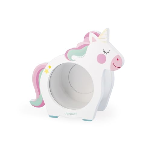Janod J04655 Einhorn Spardose für Kinder-Transparente Vorderseite und Magnetverschluss auf der Rückseite Zimmerdekoration-FSC-Holz-Ab 3 Jahre-J04655 Janod J04655 Einhorn Spardose für Kinder-Transparente Vorderseite und Magnetverschluss auf der Rückseite Zimmerdekoration-FSC-Holz-Ab 3 Jahre-J04655 von Janod