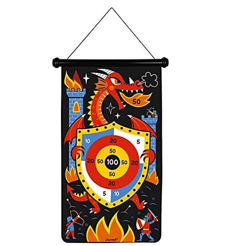 Janod - Magnetisches Dartspiel mit dem Thema Drachen und Ritter - Vorderseite/Rückseite Geschicklichkeitsspiel Fördert Wendigkeit und Konzentration 6 Darts - Ab 4 Jahren, J02084 Janod - Magnetisches Dartspiel mit dem Thema Drachen und Ritter - Vorderseite/Rückseite Geschicklichkeitsspiel Fördert Wendigkeit und Konzentration 6 Darts - Ab 4 Jahren, J02084 von Janod