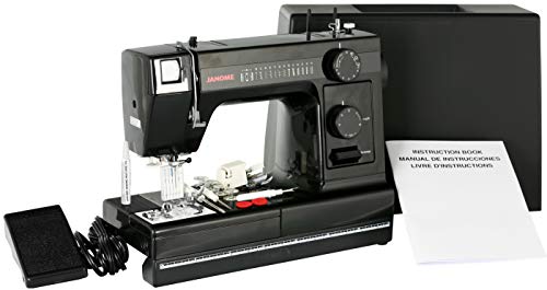 Janome HD1000 Black Edition Nähmaschine mit 14 Stichen, 4-Stufen-Knopfloch, automatischer Nadeleinfädler und Fallvorschub Janome HD1000 Black Edition Nähmaschine mit 14 Stichen, 4-Stufen-Knopfloch, automatischer Nadeleinfädler und Fallvorschub von Janome