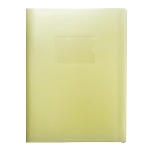 12 Stück A4 pastellgelbe Flexicover 20 Pocket Display Bücher mit Kartenfach von Janrax