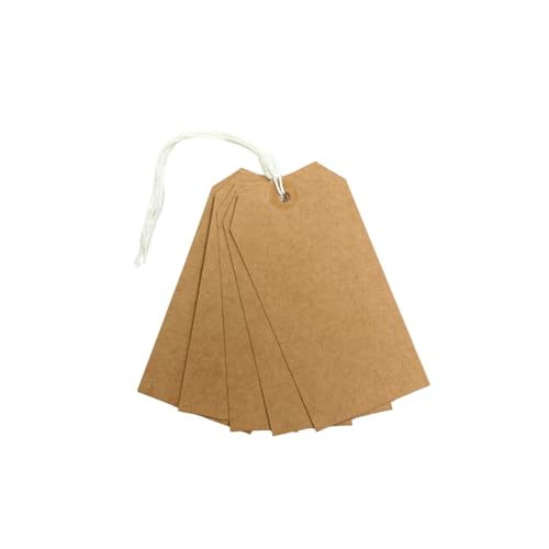 120 Stück braune Etiketten mit Schnur 60 x 120 mm 120 Stück braune Etiketten mit Schnur 60 x 120 mm von Janrax
