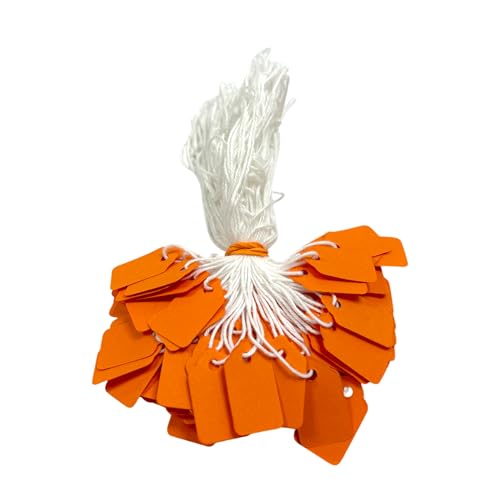 1200 kleine orangefarbene Etiketten, Preiskarten, 13 x 20 mm von Janrax
