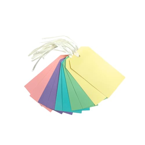 60 Stück sortierte pastellfarbene Etiketten, 60 x 120 mm von Janrax