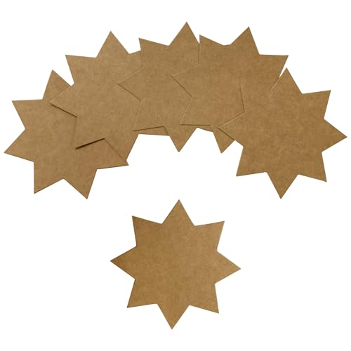 Braune Kraftsterne, 100 x 100 mm, 40 Stück von Janrax