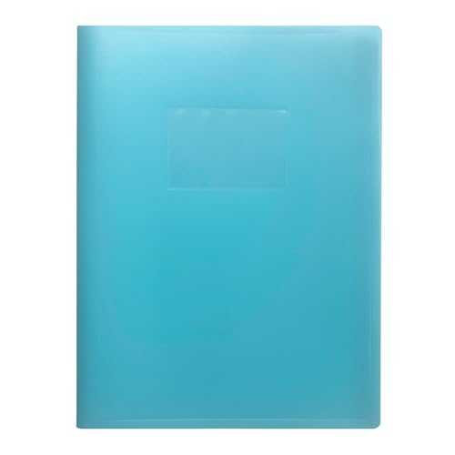 Flexicover Präsentationsbuch mit 20 Fächern, A4, Pastellblau, mit Kartenfach von Janrax