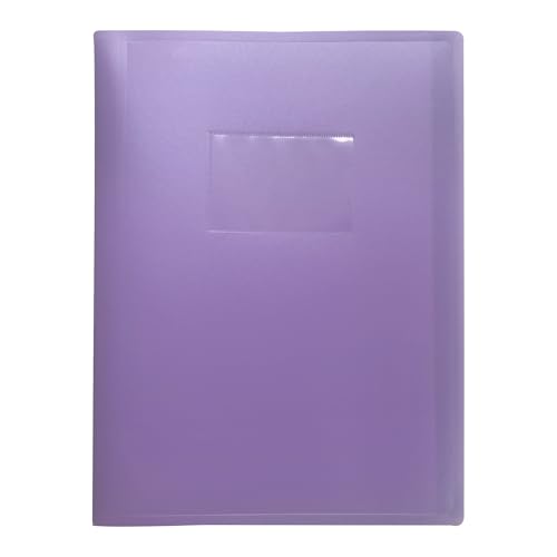 Flexicover Präsentationsbuch mit 20 Fächern, A4, Pastellviolett, mit Kartenfach von Janrax