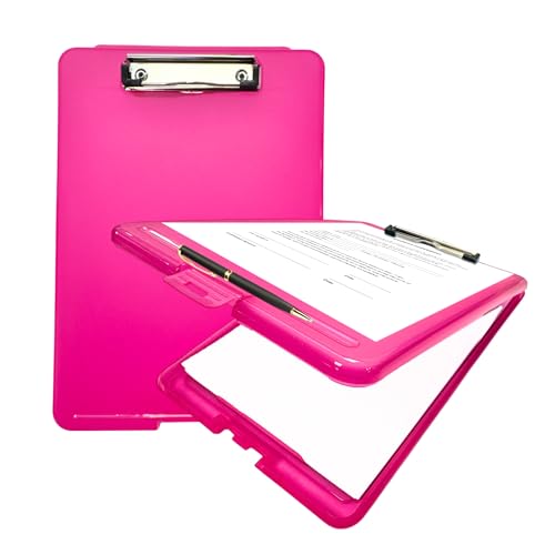Klemmbrett-Box, A4, Pink, 2 Stück von Janrax