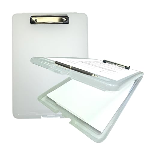 Klemmbrett-Box, A4, transparent, 2 Stück von Janrax