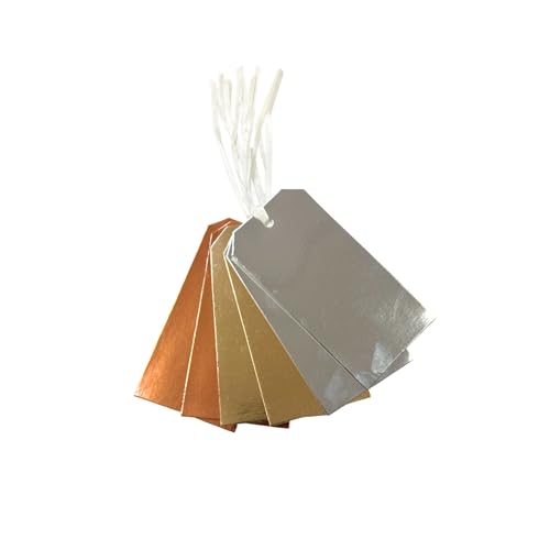Metallic-Etiketten, 60 x 120 mm, 6 Stück Metallic-Etiketten, 60 x 120 mm, 6 Stück von Janrax
