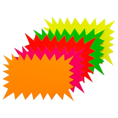 Neon-Leuchtstoffblitze, 100 x 75 mm, 60 Stück von Janrax