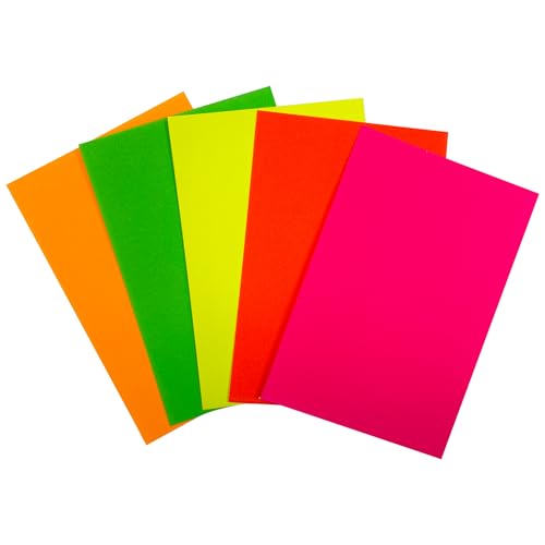 Neonfarben, fluoreszierend, rechteckig, 150 x 100 mm, 40 Stück von Janrax