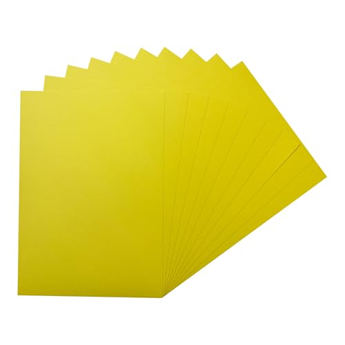 Packung mit 250 hellgelben A5-Kartons, 160 g/m² von Janrax