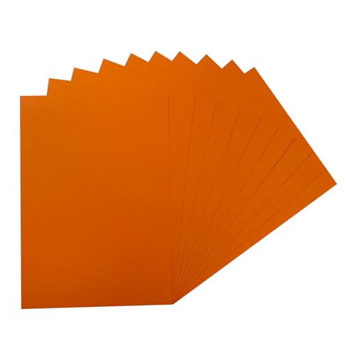 Packung mit 250 orangefarbenen A5-Kartons, 160 g/m² von Janrax