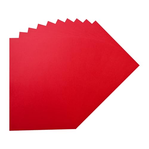 Packung mit 250 roten A5-Kartons, 160 g/m² von Janrax