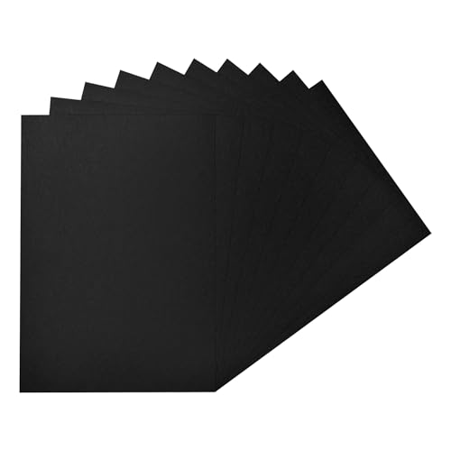 Packung mit 250 schwarzen A5-Kartons, 160 g/m² von Janrax