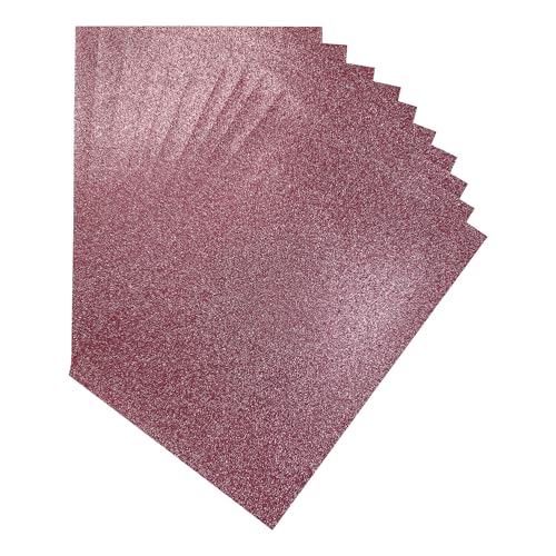 Packung mit 50 lilafarbenen Glitzerkartons, A4, 230 g/m² von Janrax