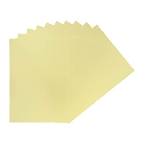 Packung mit 500 Blatt im A4-Format, Pastellgelb, 160 g/m² von Janrax