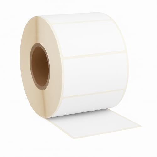 Thermo-Etiketten, Rolle, 63,5 x 38,1 mm, Weiß, 1500 Stück Thermo-Etiketten, Rolle, 63,5 x 38,1 mm, Weiß, 1500 Stück von Janrax