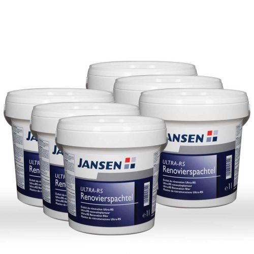 6 x Jansen Ultra-RS Renovierspachtel weiß 1l von Jansen
