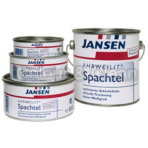 JANSEN Ahrweilit Spachtel 800g hochwertiger Malerspachtel f. Holz Metall Altputz JANSEN Ahrweilit Spachtel 800g hochwertiger Malerspachtel f. Holz Metall Altputz von Jansen