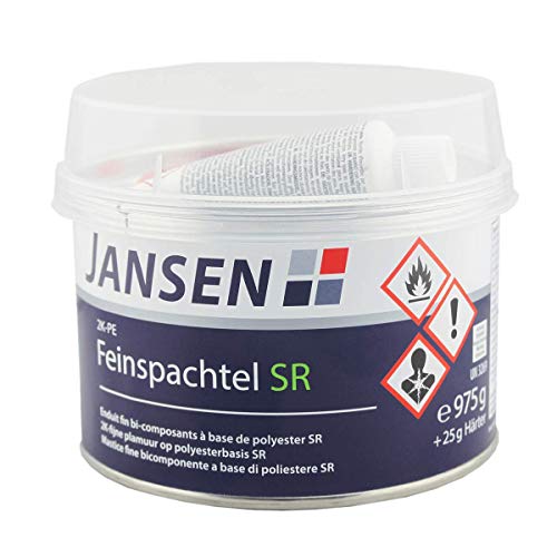 Jansen 2K-PE-Feinspachtel SR 1kg - Polyester Spachtelmasse - Weiß, Grau - 1kg Jansen 2K-PE-Feinspachtel SR 1kg - Polyester Spachtelmasse - Weiß, Grau - 1kg von Jansen