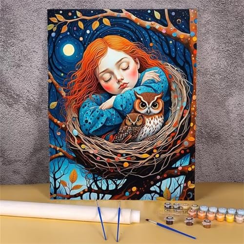 Januave Malen Nach Zahlen Erwachsene,Eule Frau Paint by Numbers Malen nach Zahlen,Ohne Rahmen DIY Pinseln und Acrylfarben Handgemalt Ölgemälde Leinwand Bastelset Kit für Home Wand Dekor 55x70cm Januave Malen Nach Zahlen Erwachsene,Eule Frau Paint by Numbers Malen nach Zahlen,Ohne Rahmen DIY Pinseln und Acrylfarben Handgemalt Ölgemälde Leinwand Bastelset Kit für Home Wand Dekor 55x70cm von Januave