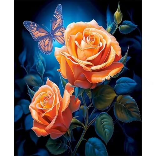Januave Malen Nach Zahlen Erwachsene,Orange Rose Paint by Numbers Malen nach Zahlen,mit rahmen DIY Pinseln und Acrylfarben Handgemalt Ölgemälde Leinwand Bastelset Kit für Home Wand Dekor 45x60cm Januave Malen Nach Zahlen Erwachsene,Orange Rose Paint by Numbers Malen nach Zahlen,mit rahmen DIY Pinseln und Acrylfarben Handgemalt Ölgemälde Leinwand Bastelset Kit für Home Wand Dekor 45x60cm von Januave