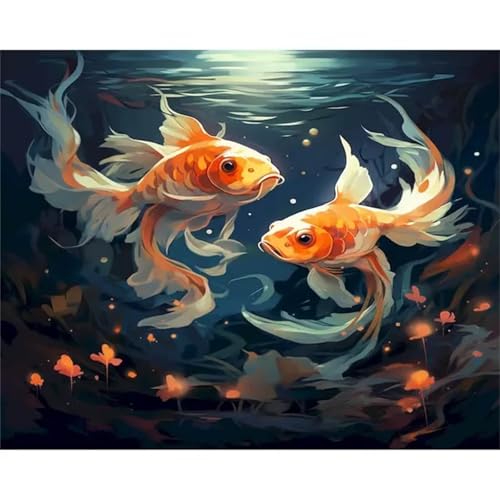 Januave Malen Nach Zahlen Erwachsene,Unterwasser-Koi Paint by Numbers Malen nach Zahlen,mit rahmen DIY Pinseln und Acrylfarben Handgemalt Ölgemälde Leinwand Bastelset Kit für Home Wand Dekor 60x75cm Januave Malen Nach Zahlen Erwachsene,Unterwasser-Koi Paint by Numbers Malen nach Zahlen,mit rahmen DIY Pinseln und Acrylfarben Handgemalt Ölgemälde Leinwand Bastelset Kit für Home Wand Dekor 60x75cm von Januave