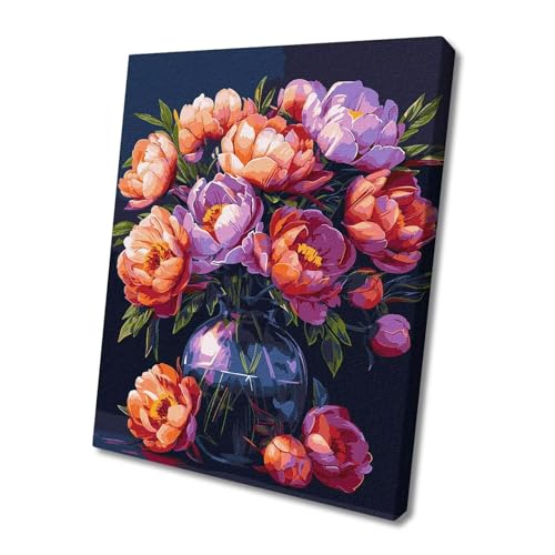 Januave Malen Nach Zahlen Erwachsene,Vase Pfingstrose DIY Handgemalt Ölgemälde Leinwand Kit für Anfänger,Paint by Numbers mit Pinseln und Acrylfarbe für Geschenke und Wand Dekor 40x50cm(Ohne Rahmen) Januave Malen Nach Zahlen Erwachsene,Vase Pfingstrose DIY Handgemalt Ölgemälde Leinwand Kit für Anfänger,Paint by Numbers mit Pinseln und Acrylfarbe für Geschenke und Wand Dekor 40x50cm(Ohne Rahmen) von Januave