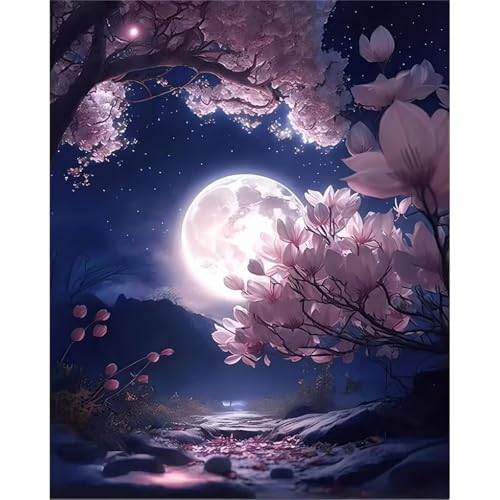 Malen Nach Zahlen Erwachsene,Nachtansicht Mond Paint by Numbers Malen nach Zahlen,Ohne Rahmen DIY Pinseln und Acrylfarben Handgemalt Ölgemälde Leinwand Bastelset Kit für Home Wand Dekor 55x70cm Malen Nach Zahlen Erwachsene,Nachtansicht Mond Paint by Numbers Malen nach Zahlen,Ohne Rahmen DIY Pinseln und Acrylfarben Handgemalt Ölgemälde Leinwand Bastelset Kit für Home Wand Dekor 55x70cm von Januave