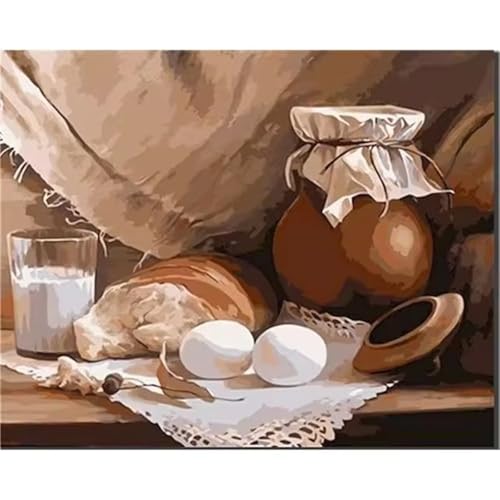 Paint by Number for Adults,Honey Milk Acrylic Oil Painting by Numbers Kits for Beginner,with Brushes Without Frame DIY Canvas Art Painting for Home Wall Decor Gift 30x40cm Paint by Number for Adults,Honey Milk Acrylic Oil Painting by Numbers Kits for Beginner,with Brushes Without Frame DIY Canvas Art Painting for Home Wall Decor Gift 30x40cm von Januave
