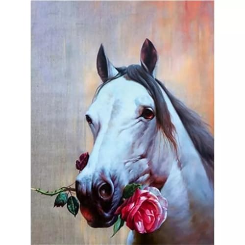 Paint by Number for Adults,Horse Flower Acrylic Oil Painting by Numbers Kits for Beginner,with Brushes with frame DIY Canvas Art Painting for Home Wall Decor Gift 55x70cm Paint by Number for Adults,Horse Flower Acrylic Oil Painting by Numbers Kits for Beginner,with Brushes with frame DIY Canvas Art Painting for Home Wall Decor Gift 55x70cm von Januave