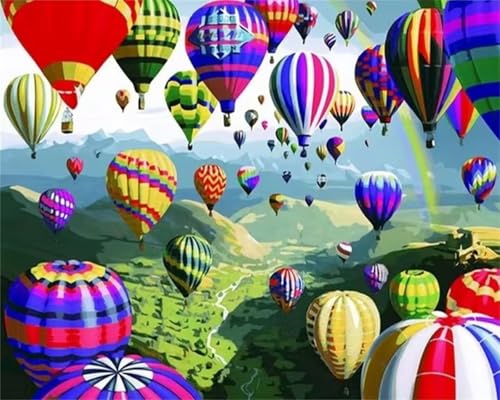 Paint by Number for Adults,Hot Air Balloon Acrylic Oil Painting by Numbers Kits for Beginner,with Brushes Without Frame DIY Canvas Art Painting for Home Wall Decor Gift 60x90cm Paint by Number for Adults,Hot Air Balloon Acrylic Oil Painting by Numbers Kits for Beginner,with Brushes Without Frame DIY Canvas Art Painting for Home Wall Decor Gift 60x90cm von Januave
