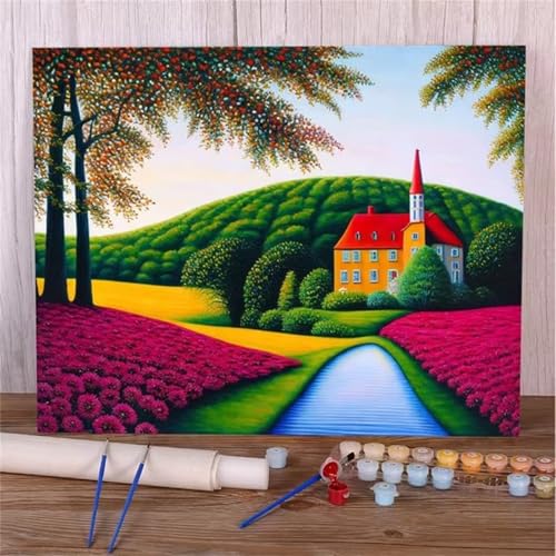 Paint by Number for Adults,Houses View Acrylic Oil Painting by Numbers Kits for Beginner,with Brushes with frame DIY Canvas Art Painting for Home Wall Decor Gift 40x50cm Paint by Number for Adults,Houses View Acrylic Oil Painting by Numbers Kits for Beginner,with Brushes with frame DIY Canvas Art Painting for Home Wall Decor Gift 40x50cm von Januave