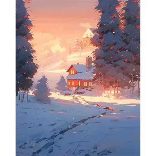Paint by Number for Adults,Igloo Tree Acrylic Oil Painting by Numbers Kits for Beginner,with Brushes with frame DIY Canvas Art Painting for Home Wall Decor Gift 45x60cm Paint by Number for Adults,Igloo Tree Acrylic Oil Painting by Numbers Kits for Beginner,with Brushes with frame DIY Canvas Art Painting for Home Wall Decor Gift 45x60cm von Januave