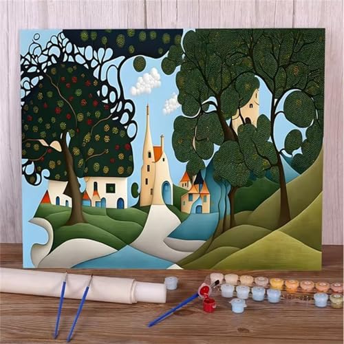 Paint by Number for Adults,Island Tree Acrylic Oil Painting by Numbers Kits for Beginner,with Brushes Without Frame DIY Canvas Art Painting for Home Wall Decor Gift 30x40cm Paint by Number for Adults,Island Tree Acrylic Oil Painting by Numbers Kits for Beginner,with Brushes Without Frame DIY Canvas Art Painting for Home Wall Decor Gift 30x40cm von Januave
