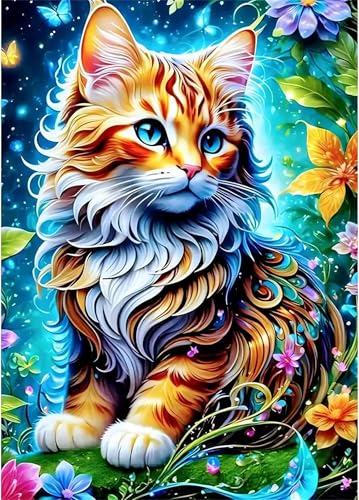 Paint by Number for Adults,Jungle Cat Acrylic Oil Painting by Numbers Kits for Beginner,with Brushes with frame DIY Canvas Art Painting for Home Wall Decor Gift 30x40cm Paint by Number for Adults,Jungle Cat Acrylic Oil Painting by Numbers Kits for Beginner,with Brushes with frame DIY Canvas Art Painting for Home Wall Decor Gift 30x40cm von Januave