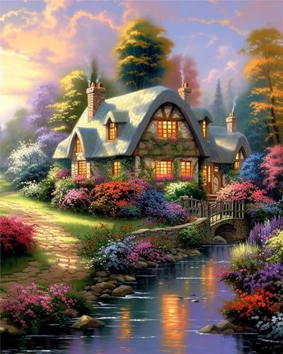 Paint by Number for Adults,Jungle House Acrylic Oil Painting by Numbers Kits for Beginner,with Brushes with frame DIY Canvas Art Painting for Home Wall Decor Gift 55x70cm Paint by Number for Adults,Jungle House Acrylic Oil Painting by Numbers Kits for Beginner,with Brushes with frame DIY Canvas Art Painting for Home Wall Decor Gift 55x70cm von Januave