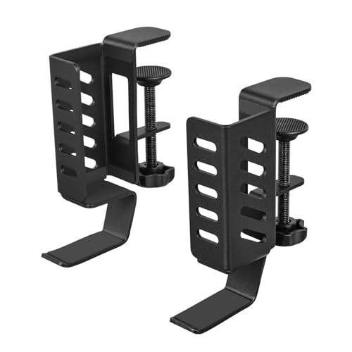 Vertikaler Laptop-Halter für den Schreibtisch, seitlicher Laptop-Organizer | Vertikaler Organizer für den Schreibtisch, seitlicher Laptop-Halter, verstellbar | Klemmbare Schreibtischablage für Laptop- von Janurium