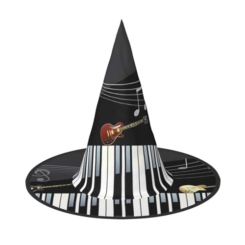 Halloween Hut mit Gitarren-Piano-Muster – Erwachsenenkostüm-Zubehör für Party & Maskerade, perfekt für Halloween, Karneval, Cosplay Halloween Hut mit Gitarren-Piano-Muster – Erwachsenenkostüm-Zubehör für Party & Maskerade, perfekt für Halloween, Karneval, Cosplay von JaoXer