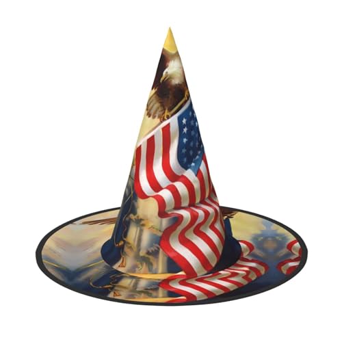 JaoXer Amerikanische USA-Flagge Adler Kunst Halloween Hut - Erwachsenenkostüm-Zubehör für Party & Maskerade, perfekt für Halloween, Karneval, Cosplay JaoXer Amerikanische USA-Flagge Adler Kunst Halloween Hut - Erwachsenenkostüm-Zubehör für Party & Maskerade, perfekt für Halloween, Karneval, Cosplay von JaoXer