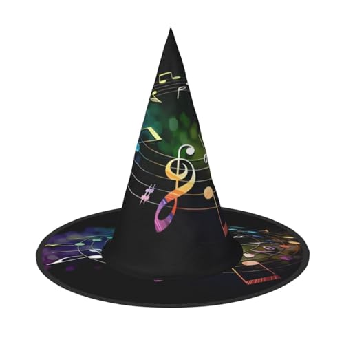 JaoXer Bunte Musiknoten Halloween Hut – Erwachsenenkostüm-Zubehör für Party und Maskerade, perfekt für Halloween, Karneval, Cosplay JaoXer Bunte Musiknoten Halloween Hut – Erwachsenenkostüm-Zubehör für Party und Maskerade, perfekt für Halloween, Karneval, Cosplay von JaoXer