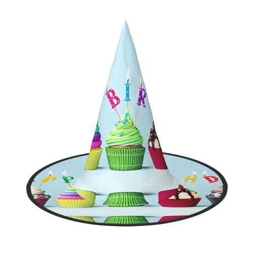 JaoXer Bunter Halloween-Hut mit Cupcake-Motiv, Erwachsenenkostüm-Zubehör für Party und Maskerade, perfekt für Halloween, Karneval, Cosplay JaoXer Bunter Halloween-Hut mit Cupcake-Motiv, Erwachsenenkostüm-Zubehör für Party und Maskerade, perfekt für Halloween, Karneval, Cosplay von JaoXer