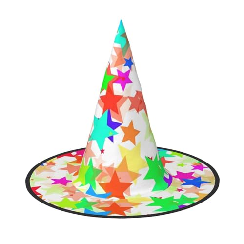 JaoXer Bunter Stern-Hut für Halloween, Kostümzubehör für Erwachsene für Party und Maskerade, perfekt für Halloween, Karneval, Cosplay JaoXer Bunter Stern-Hut für Halloween, Kostümzubehör für Erwachsene für Party und Maskerade, perfekt für Halloween, Karneval, Cosplay von JaoXer